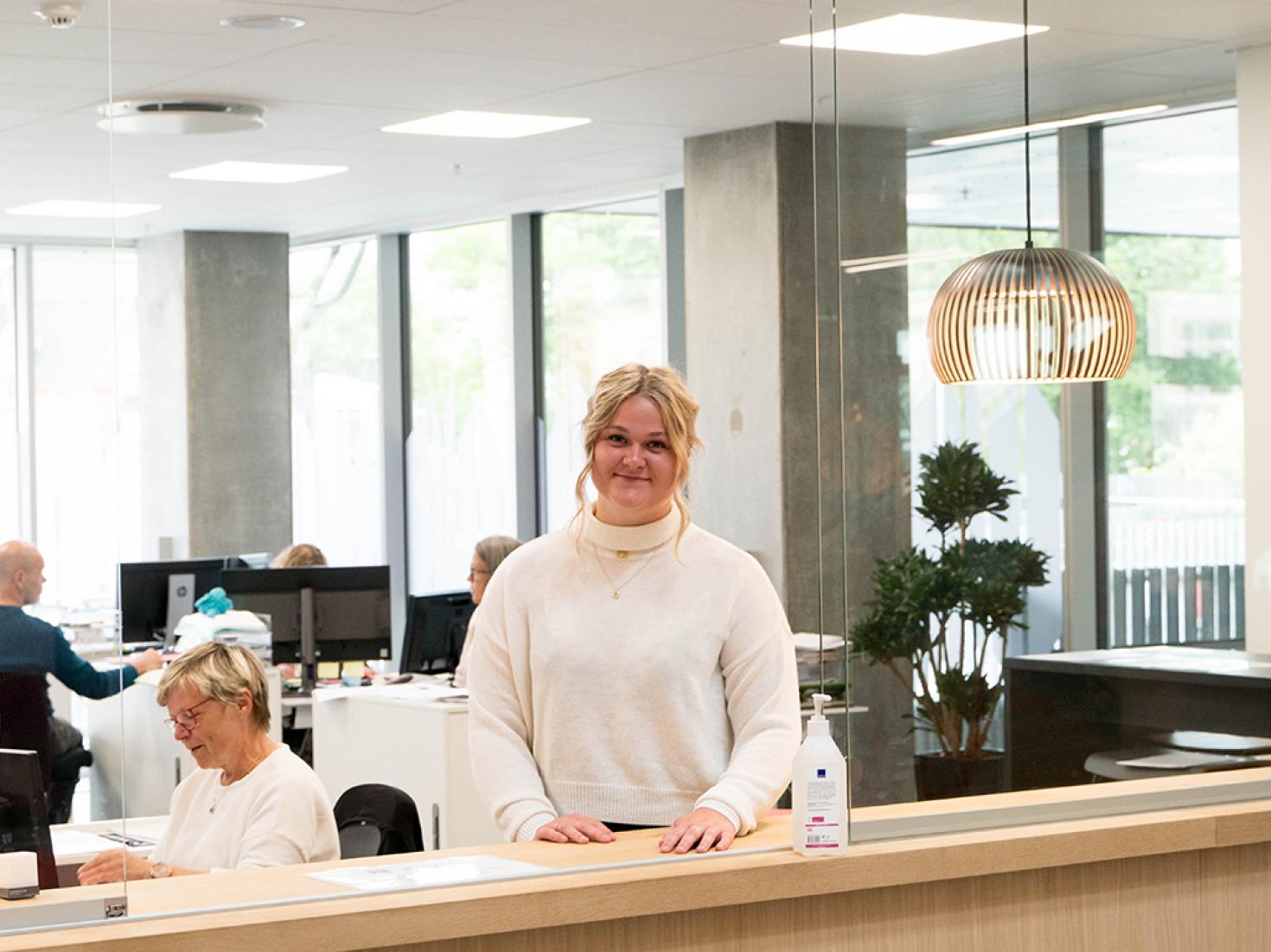 Receptionen på Midtbyens Gymnasium 